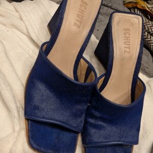 SCHUTZ Royal Blue Women's Mules